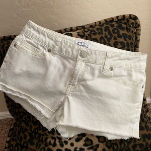 Aeropostale Cream Cutoff Shorts